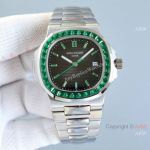 Swiss Clone Patek Philippe Nautilus 5711 Green Emerald Steel Watch 40mm